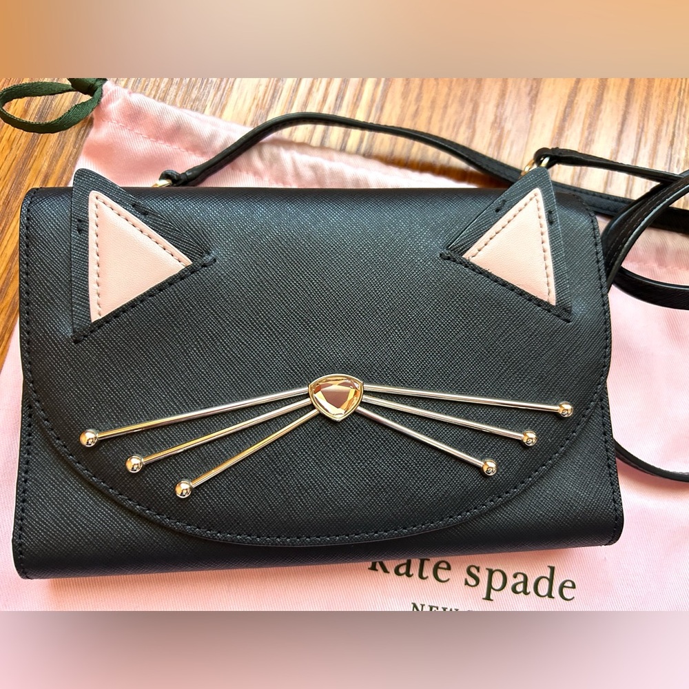 Kate Spade Jazz Things up Cat Winni crossbody or shoulder bag/wallet/clutch